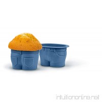 Silicone Cupcake Baking Cups | Great Gift for Bakery | Cute Mini Jeans Style Baking Utensils Pants Muffin | Set of 4 - B07FW6XC28